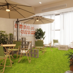 现代露营风奶茶店3D模型下载